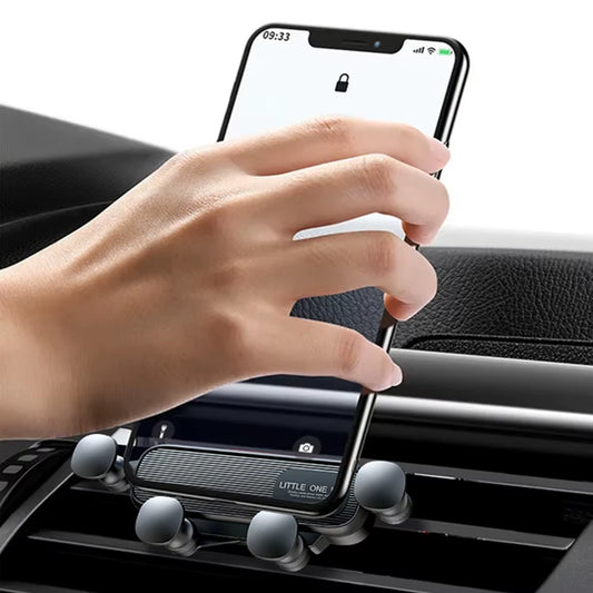 Support Téléphone Voiture à Gravité – Fixation Grille d’Aération Universelle pour iPhone, Samsung, Xiaomi